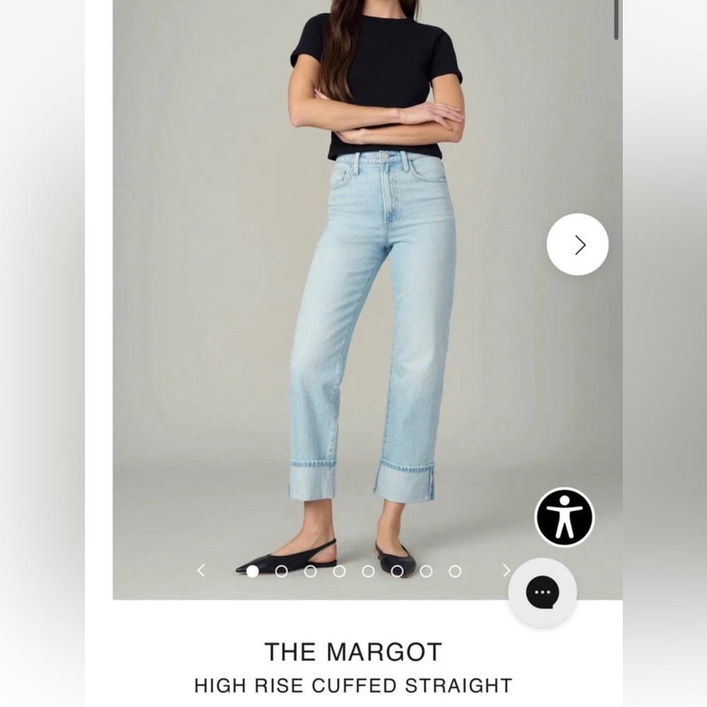 Joe’s margot High Rise cropped straight Cuffed Jeans - Light Blue size 28 NWT